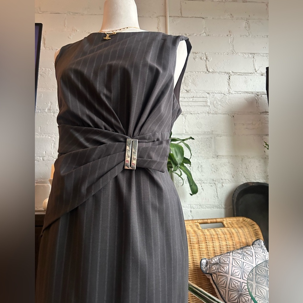 Vintage Jones NY Pinstripe Dress - Picture 3 of 8